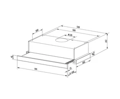 Teleskopinis virtuvės gartraukis Berdsen BT-229 INOX