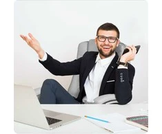 Fotelis Sofotel Biuro kėdė, pilka ergonomiška kompiuterio kėdė, reguliuojamas aukštis, supimo funkcija, patogi darbo kėdė