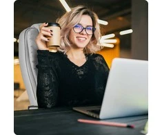 Fotelis Sofotel Biuro kėdė, pilka ergonomiška kompiuterio kėdė, reguliuojamas aukštis, supimo funkcija, patogi darbo kėdė