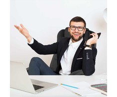 Fotelis Sofotel Biuro kėdė, ergonomiškas dizainas, patogus sėdėjimas, reguliuojamas aukštis, juoda medžiaga