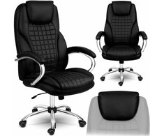 Sofotel Biuro kėdė, ergonomiškas dizainas, reguliuojamas aukštis, su supimo funkcija, patogus sėdėjimas, juoda biuro kėdė