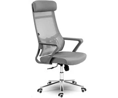 Biuro kėdė su kvėpuojančiu tinkleliu, reguliuojamu aukščiu, supimo funkcija, ergonomišku dizainu, patogus sėdėjimas darbui ir poilsiui