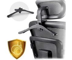 Biuro kėdė su tinkliniu atlošu, ergonomiško dizaino, reguliuojamo aukščio, juoda vadovo kėdė, patogi kompiuterio kėdė