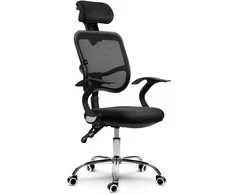Ergonomiška biuro kėdė, kvėpuojantis tinklinis atlošas, reguliuojamas aukštis, supimo funkcija, patogi kompiuterio kėdė namų biurui
