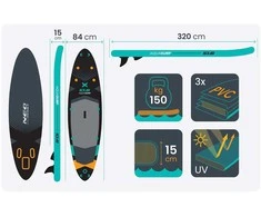 Aquasurf SUP lenta 320 x 84 x 15 cm Neo-Sport 170207