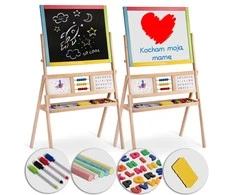 Ricokids didelė magnetinė kreidinė lenta su besisukančiu laikrodžiu – daugiaspalvė