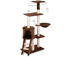 Katės draskyklė 140 cm DR-262 Pethaus su pele, ruda