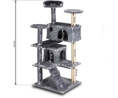 Pethaus Katės draskyklė pilka 130 cm DR-212 pilka