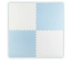 Ricokids didelis putplasčio dėlionės kilimėlis 60x60 cm 4 vnt. mėlynos ir baltos spalvos