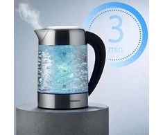 Elektrinis stiklinis virdulys su temperatūros reguliatoriumi 1,7 l 2200 W Berdsen BD-714