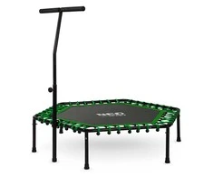Neo-Sport Fitneso batutas, su rankena, 127 cm šešiakampis, žalias, vidaus batutas kardio treniruotėms