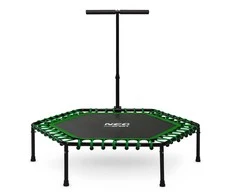 Neo-Sport Fitneso batutas, su rankena, 127 cm šešiakampis, žalias, vidaus batutas kardio treniruotėms