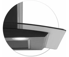 60 cm juodas Berdsen BT-216 virtuvės gartraukis