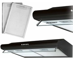 Gartraukis Virtuvės gaubtas po spintele - 60 cm Berdsen BE-10-A absorberis juodas