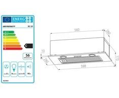 Berdsen Po spintele montuojamas gartraukis 60 cm nerūdijančio plieno BE-50