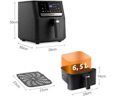 Belaidė juoda gruzdintuvė Berdsen BD-662 Air Fryer