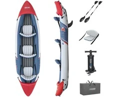Bestway Kayak Rapid X3 pripučiamas 3-vietis + krepšys irklams 381x100 cm 65132