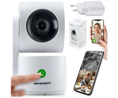 IP kamera 3MP besisukantis kūdikių monitorius Berdsen BD-942 balta