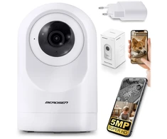IP kamera 5MP besisukantis kūdikių monitorius Berdsen BD-941 balta