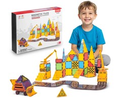 Edukacinės magnetinės konstruktoriaus kaladėlės, 90 vnt., RK-780 Ricokids
