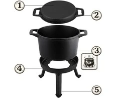 Ketaus katilas su išimamu 8 l puodu + keptuvės grotelės BD-480 348000