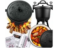 Ketaus emaliuotas puodas laužo kepsninei BD-481 348110 11 l