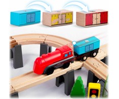 Medinis miesto traukinių rinkinys 100 dalių RK-879 Ricokids