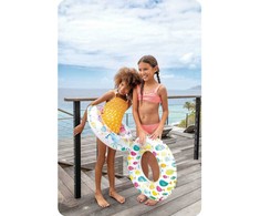Spalvingas žuvų plaukimo žiedas 61 cm INTEX 59241
