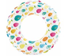 Spalvingas žuvų plaukimo žiedas 61 cm INTEX 59241