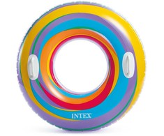 Intex violetinis dryžuotas plaukimo ratas, 91 cm