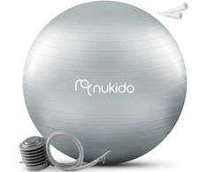 Nukido Nėščiųjų aerobikos kamuolys 65 cm NS-951 pilkas
