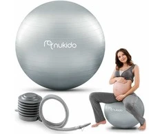 Nukido Nėščiųjų aerobikos kamuolys 65 cm NS-951 pilkas