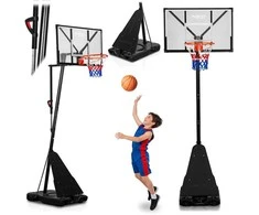 Reguliuojamas krepšinio krepšys 160-305 cm stabilus didelis Neo-Sport NS-284