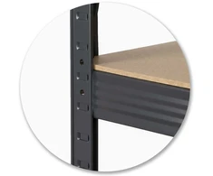 Metalinė darbastalio lentyna 180 x 100 x 60 cm Humberg HR-855 juoda