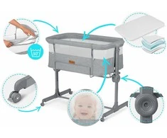 Nukido pristatoma kelioninė lovytė 0-5mėnesių, 9kg, NK-243