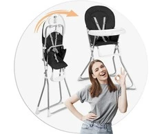 R Kids Vaikiška valgomojo kėdutė Ricokids, juoda/balta