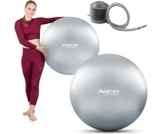 Neo-Sport Mankštos kamuolys 75 cm NS-952 sidabrinis