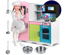 Ricokids Medinė virtuvė vaikams – didelė su priedais