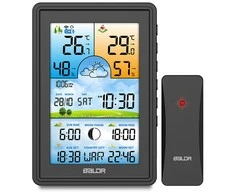 Berdsen Meteorologinė stotelė su ekranu BD-906, juoda