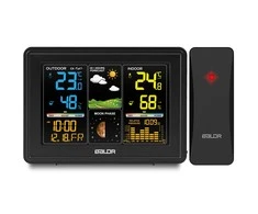 Berdsen Meteorologinė stotelė su ekranu BD-907, juoda
