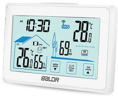 BD-910 balta meteorologinė stotelė su ekranu