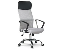 Sofotel Biuro kėdė su tinklelio atlošu, ergonomiško dizaino, reguliuojamo aukščio, pilka biuro kėdė, patogi darbo kėdė