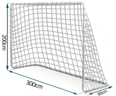 Tvirtas futbolo vartų tinklas 300 x 200 x 90 cm Neo-Sport