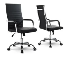 Sofotel Moderni biuro kėdė, ergonomiškas dizainas, juoda vadovo kėdė, pasukama kėdė, patogi darbo kėdė