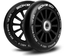 Soke Paspirtuko ratukai 100 mm juodi 2 vnt.