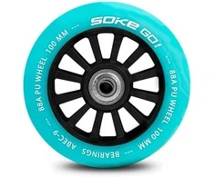 Soke Paspirtuko ratukai 100 mm turkio spalvos 2 vnt.