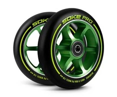 Soke Paspirtuko ratukai 110 mm žali 2 vnt.