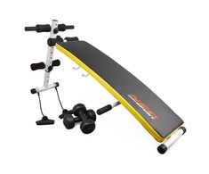 Nuožulnus suoliukas pratimams su espanderiais ir hanteliais Neo-Sport NS-07