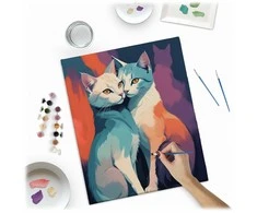 Paveikslas tapybai pagal skaičius 40x50 cm Massido Katės