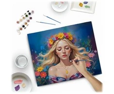 Tapyti pagal skaičius paveikslas 40x50 cm Massido Moters portretas
